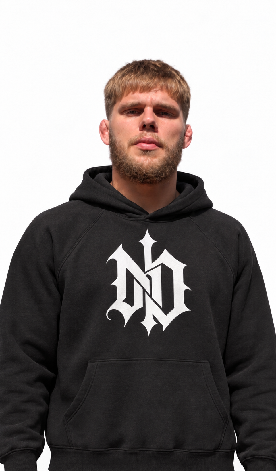 Never Deceived Monogram Hoodie — Black